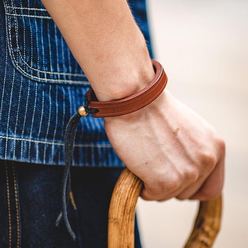 Leather Cuff Bracelet - Image 5